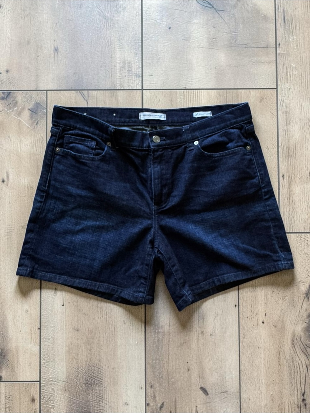 Banana Republic Premium Denim Roll Up Shorts Dark Wash Size 31‎ Coastal Grandma